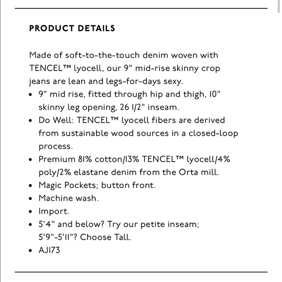 Madewell 9” Mid-Rise Skinny Crop Jeans - Picture 12 of 13